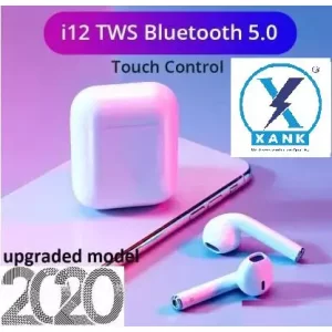 XANK TWS i12 Bluetooth Earphone with Portable Charging Case (White, True Wireless)