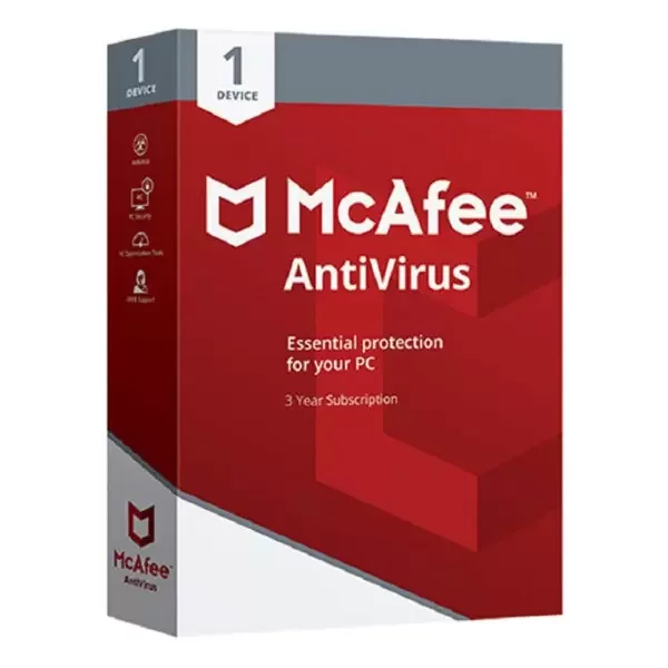 McAfee Antivirus 1 User 3 Years