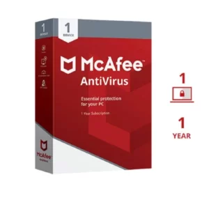 McAfee Antivirus 1 Pc 1 Year