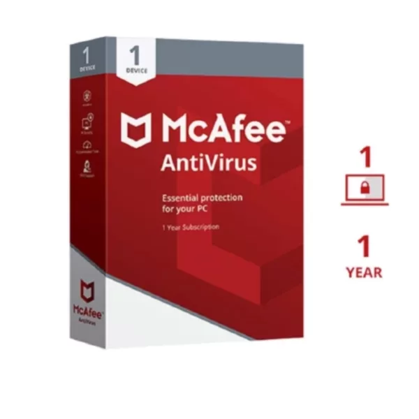 McAfee Antivirus 1 Pc 1 Year