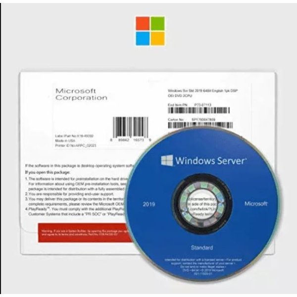 Windows Server 2019 64Bit 16 Core OEM Pack With Installation Dvd & Licence Key