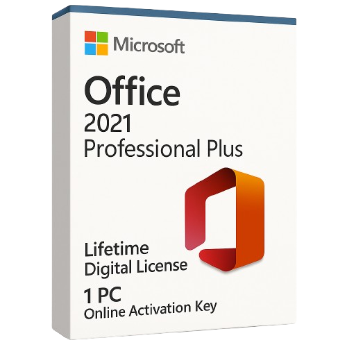 Microsoft Office 2021 Professional Plus - Online Activation - 1 PC - Digital License for Windows